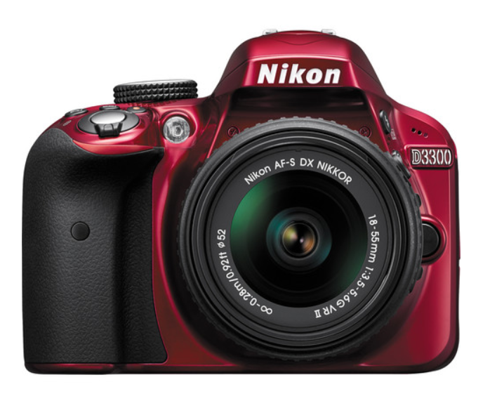Nikon D3300 DSLR Camera with 18-55mm Lens (Red)